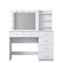Hanah Home Mesa de Maquillaje Blanca con 10 Focos